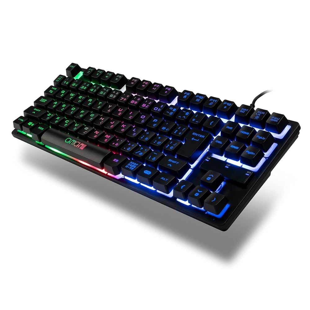PCスイッチプレイステーション3などなどに使えるキーボードです Amazon | CHONCHOW ゲーミングキーボード コンパクト 薄型 68